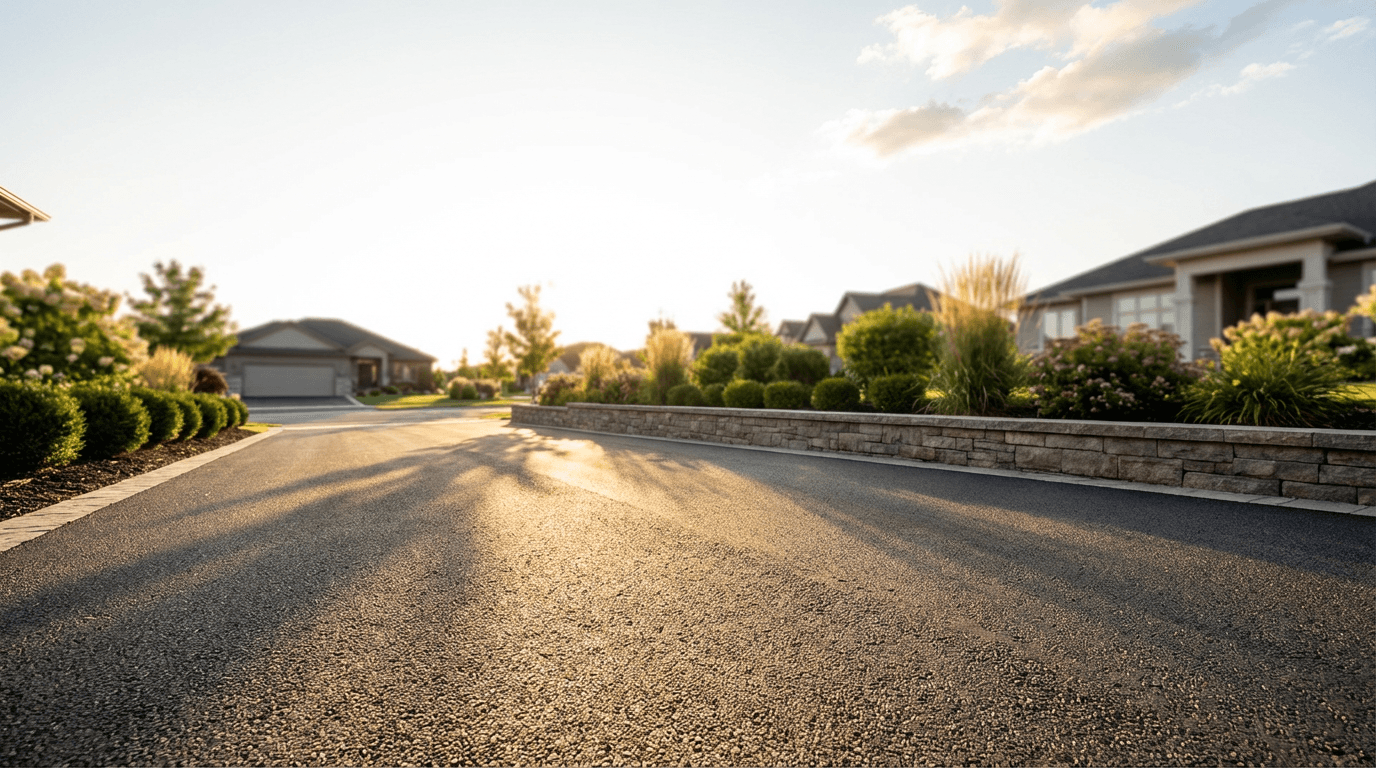Clean driveway ready for junk removal pickup